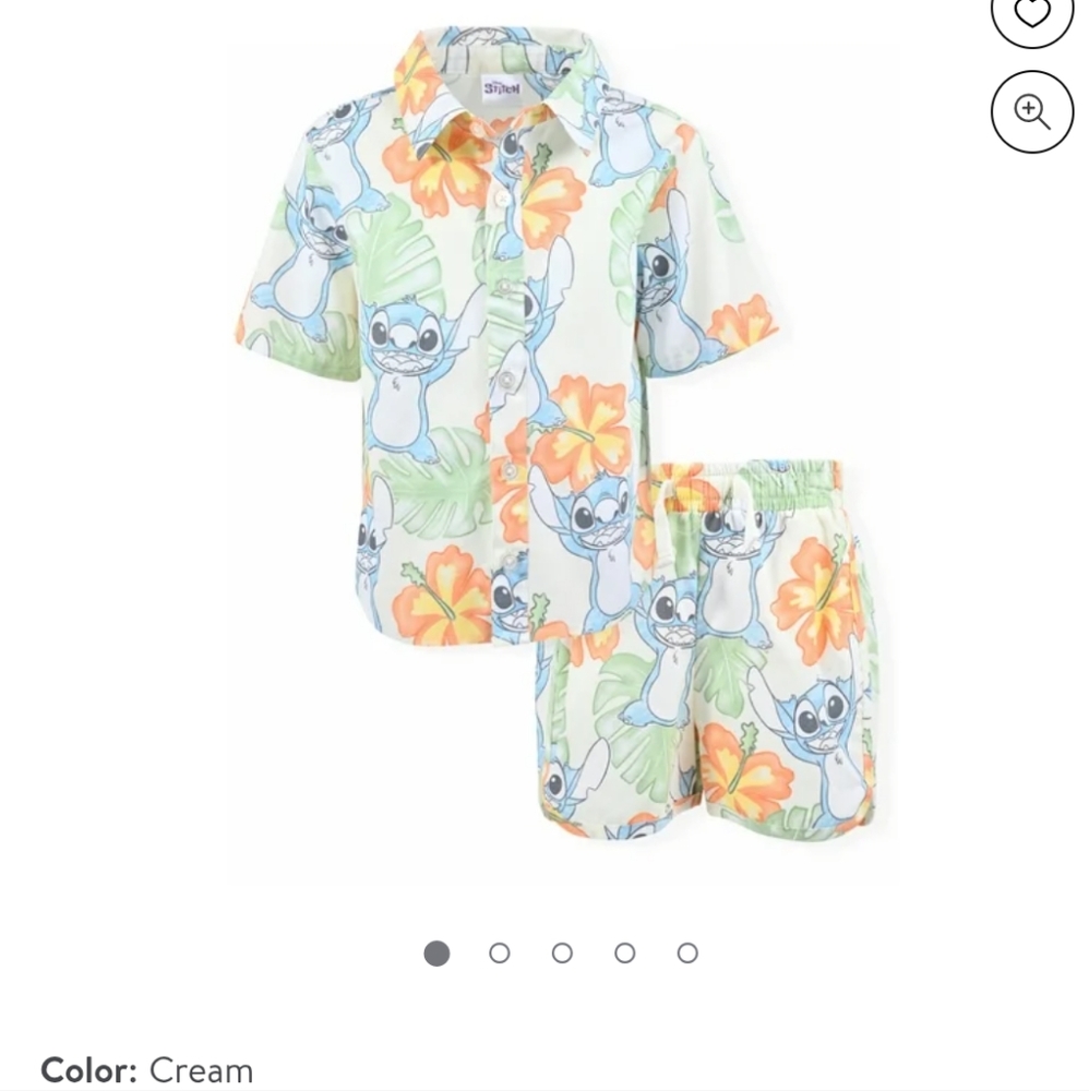 Disney Stitch Hawaiian Toddler Set